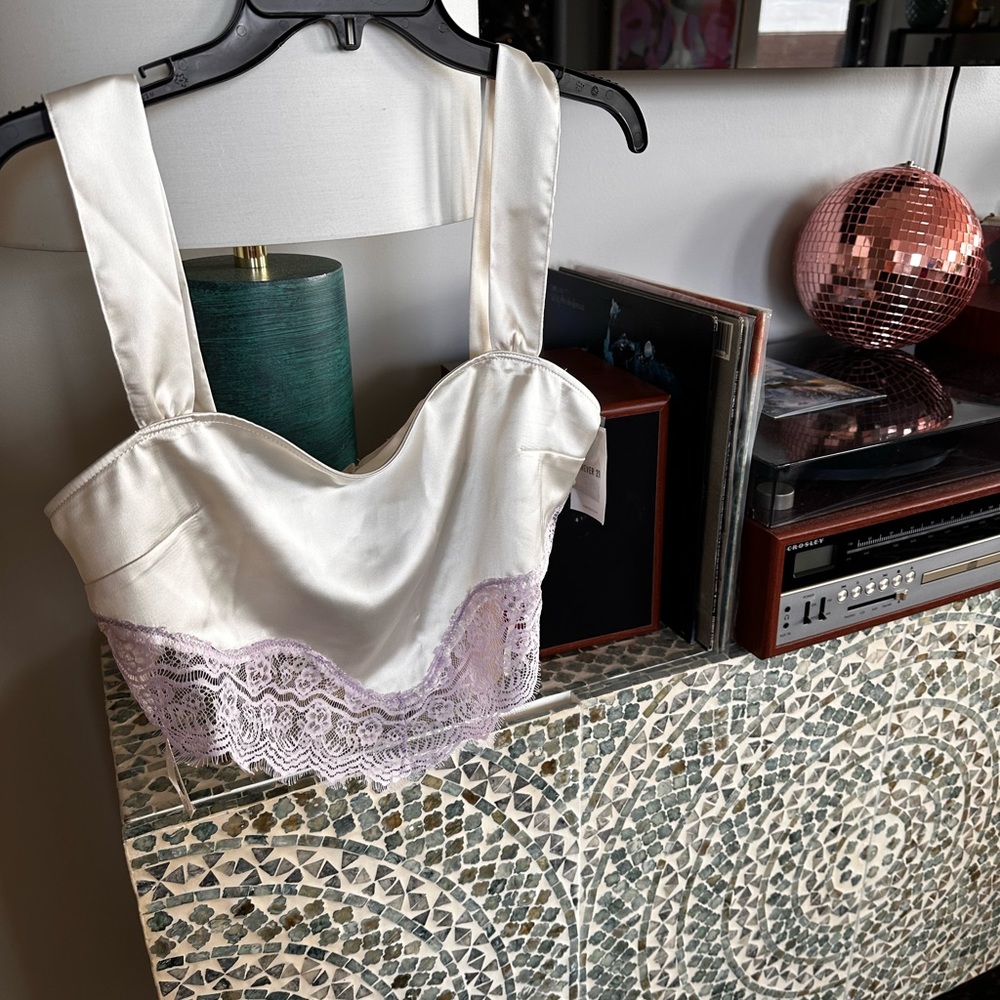 Satin cami cropped NWOT